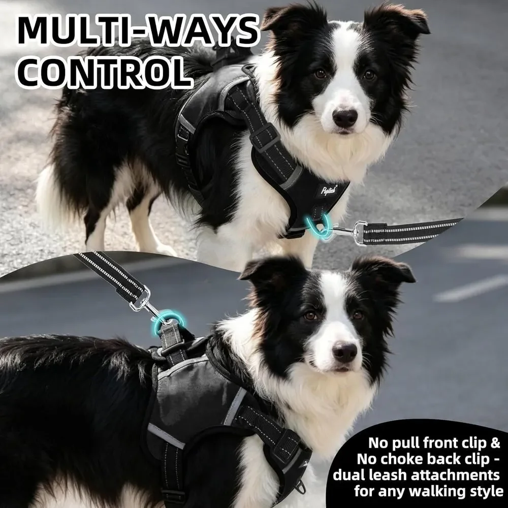 Pupteck No Pull Dog Harness Vest - Black XL